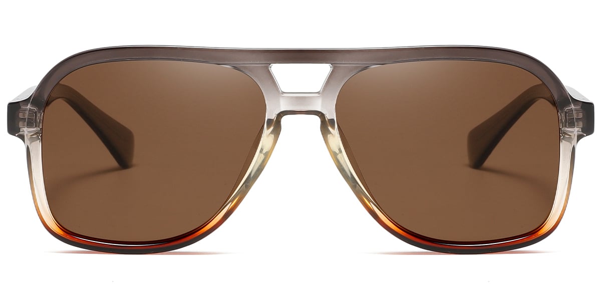 Acetate Aviator Sunglasses gradient_grey+amber_polarized