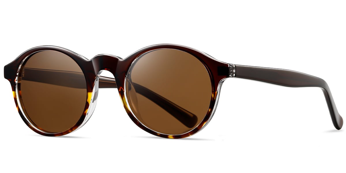 Acetate Oval Sunglasses pattern-tortoiseshell+amber_polarized