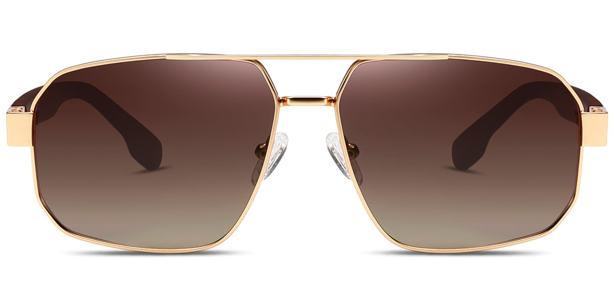 Aviator Sunglasses gold+gradient_amber_polarized