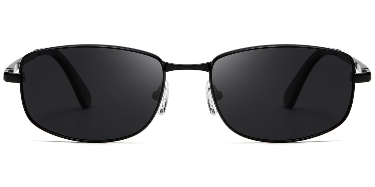 Rectangle Sunglasses black+dark_grey_polarized