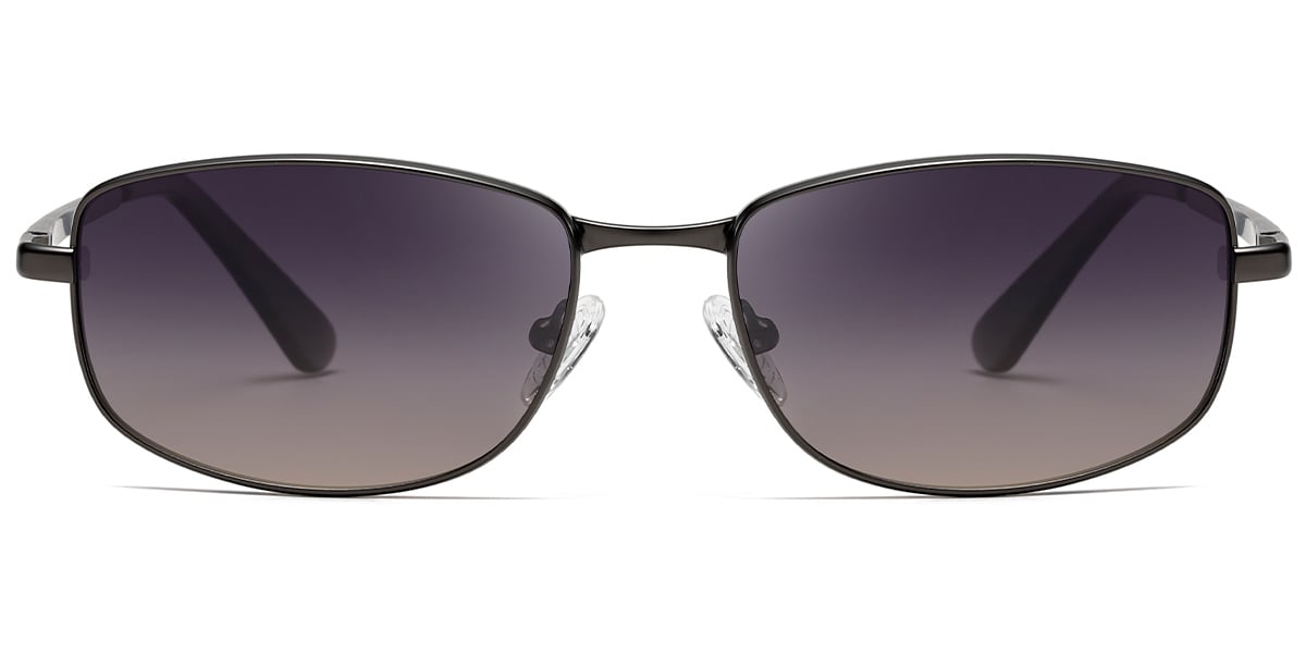 Rectangle Sunglasses gun_metal+grey-pink_polarized