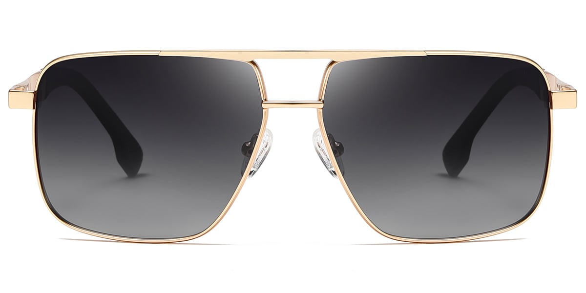 Aviator Sunglasses gold+gradient_green_polarized