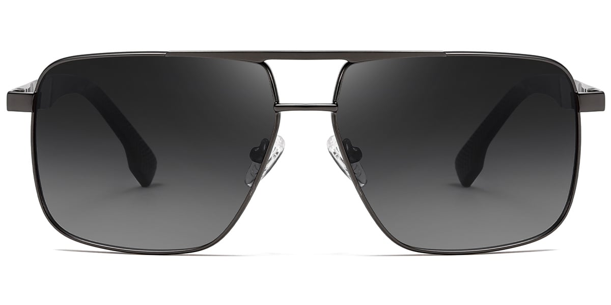 Aviator Sunglasses gun_metal+gradient_grey_polarized