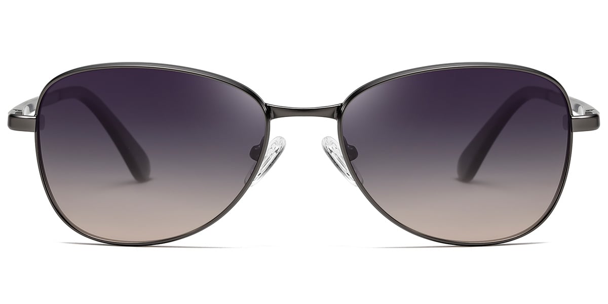 Oval Sunglasses gun_metal+grey-pink_polarized