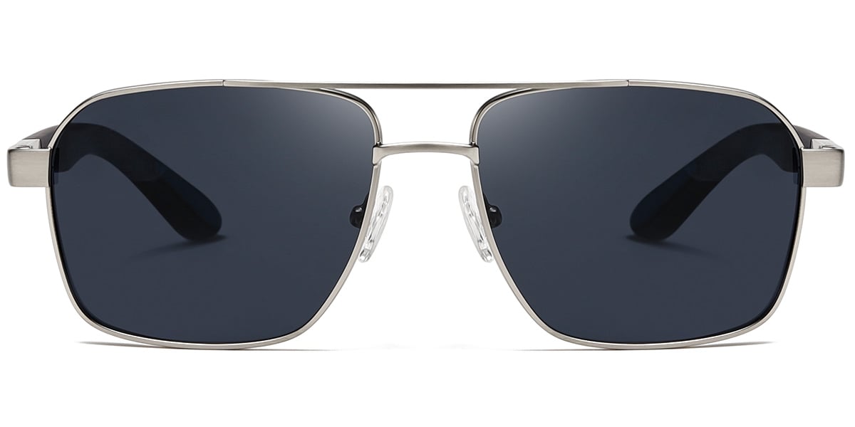 Aviator Sunglasses silver+blue_polarized