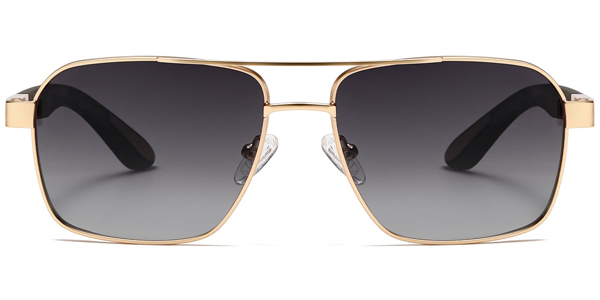 Aviator Sunglasses gold+gradient_grey_polarized