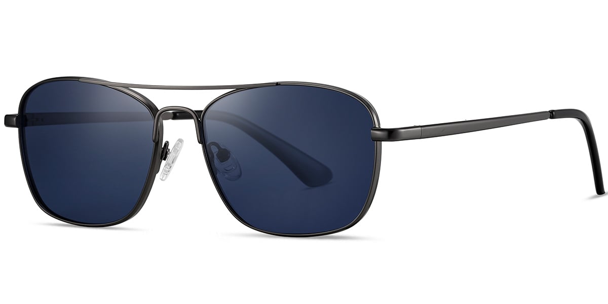 Aviator Sunglasses gun_metal+blue_polarized