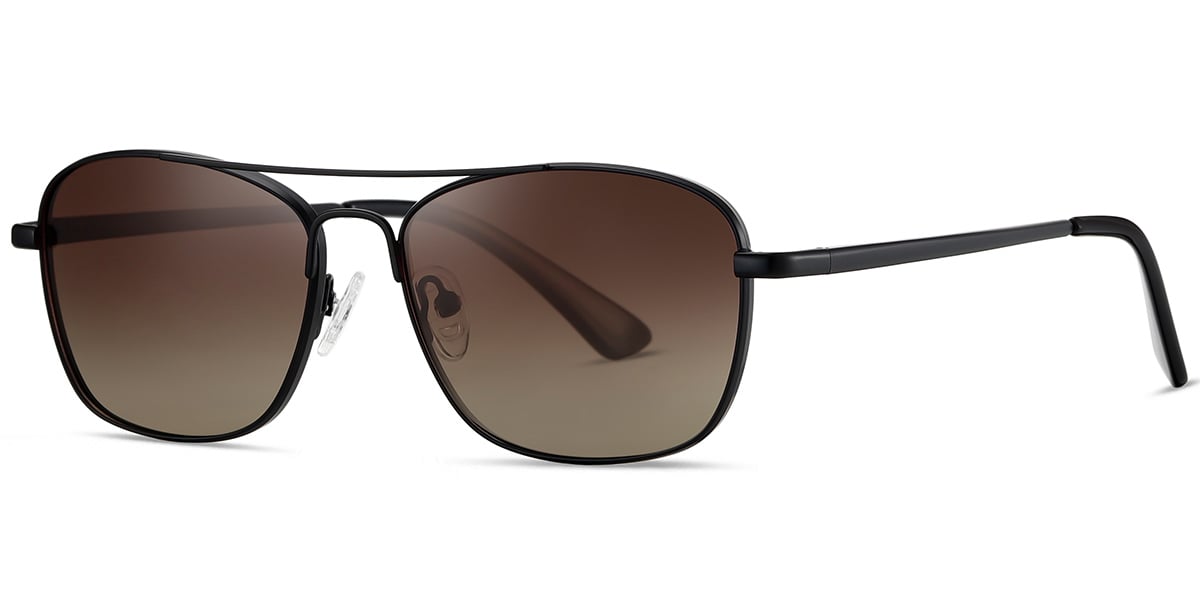 Aviator Sunglasses black+gradient_amber_polarized