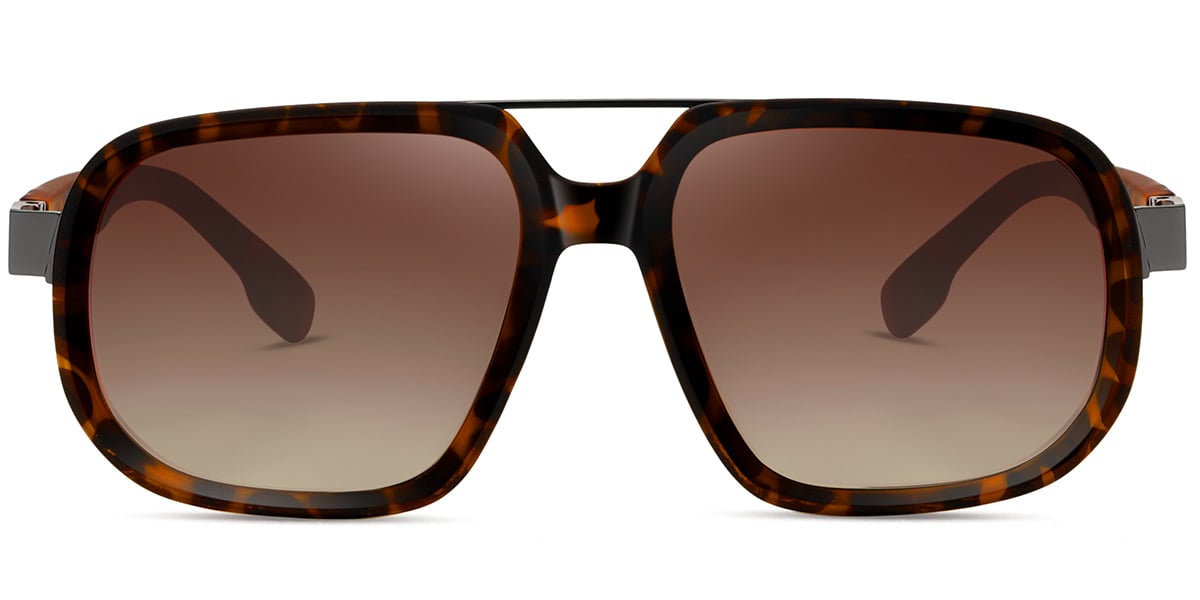 Aviator Sunglasses tortoiseshell+gradient_amber_polarized