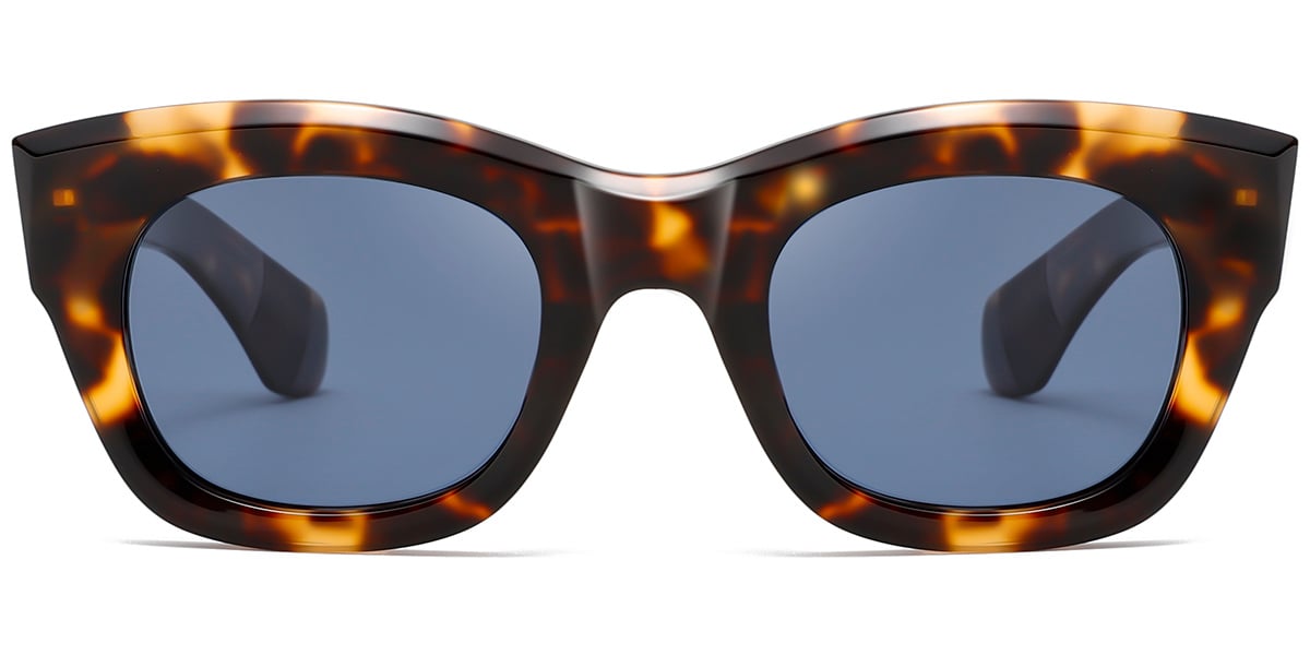 Acetate Square Sunglasses tortoiseshell+blue_polarized