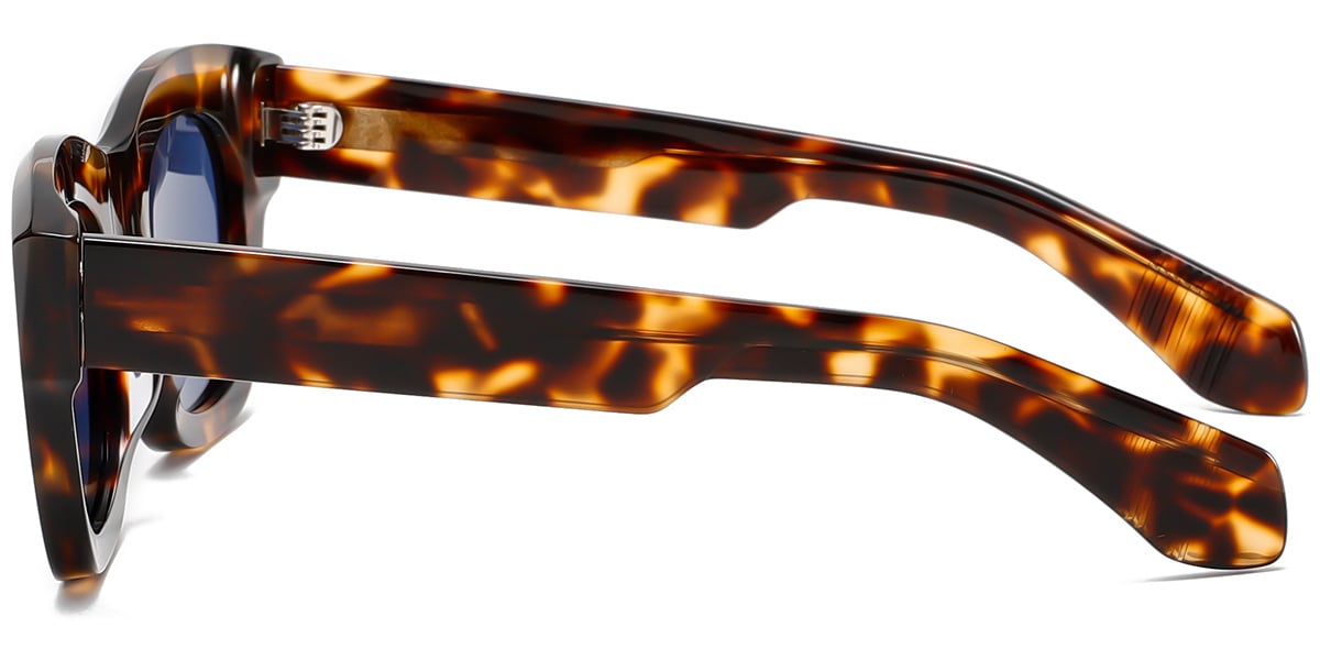 Acetate Square Sunglasses tortoiseshell+blue_polarized