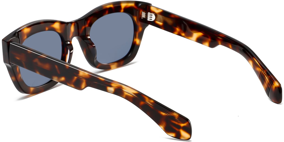 Acetate Square Sunglasses tortoiseshell+blue_polarized