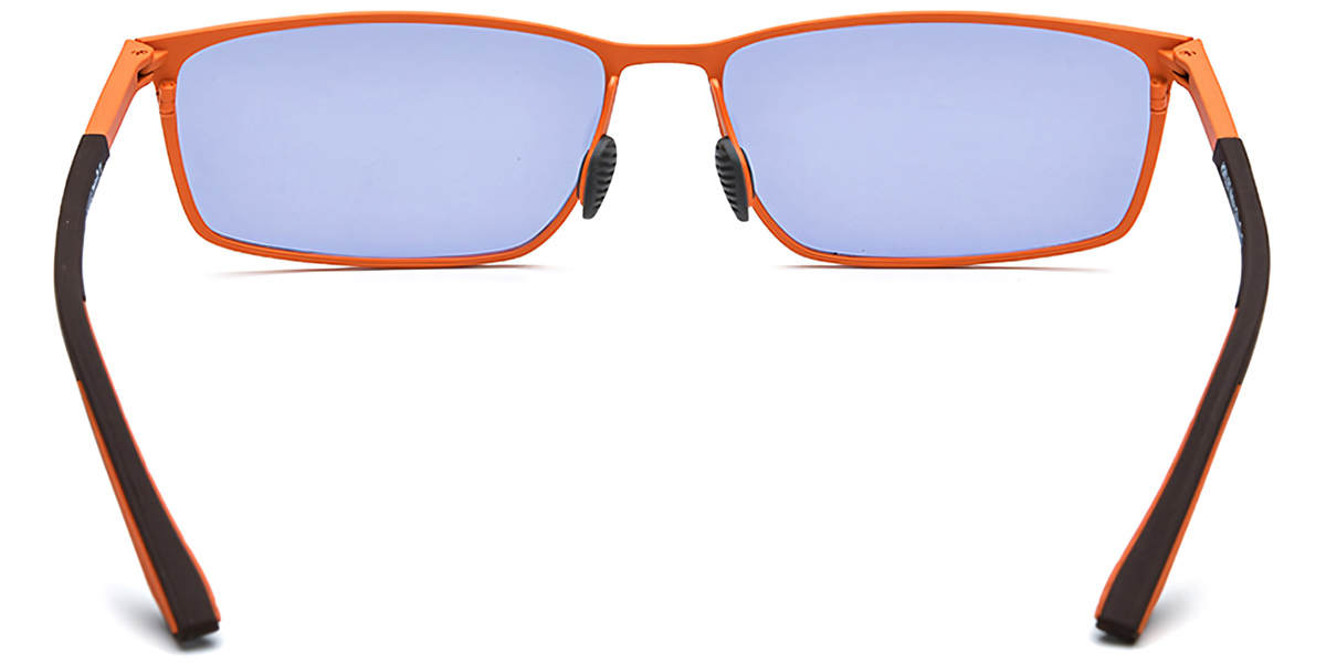 Titanium Rectangle Sunglasses orange+purple_polarized