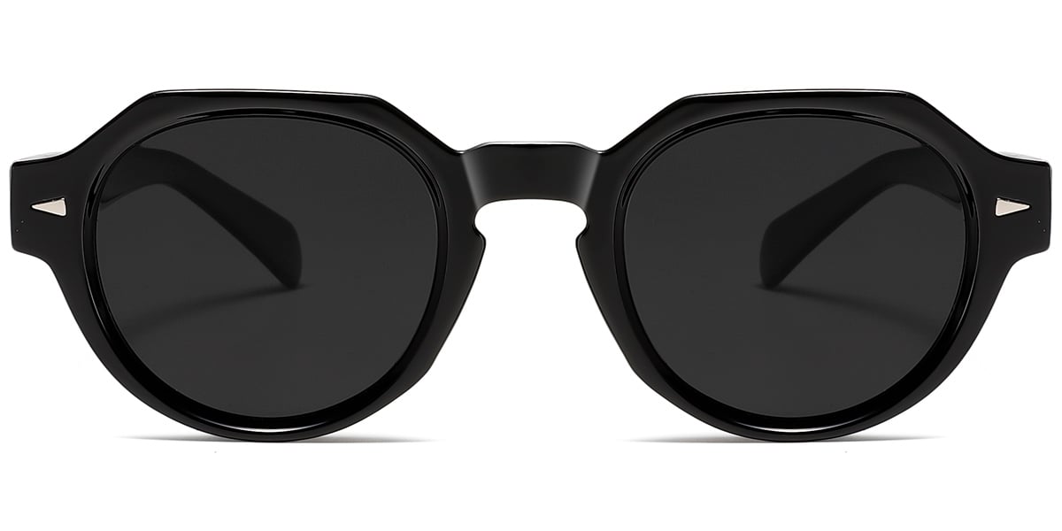 Square Sunglasses black+dark_grey_polarized