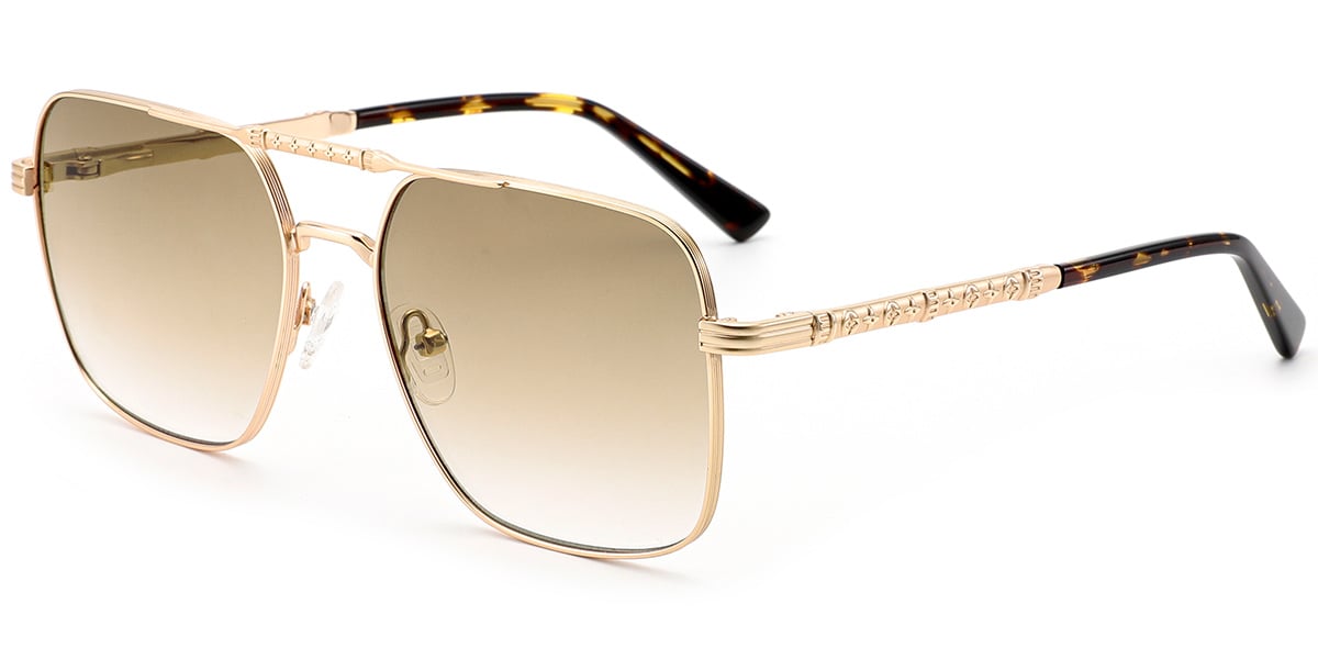 Aviator Sunglasses rose_gold+gradient_amber_polarized