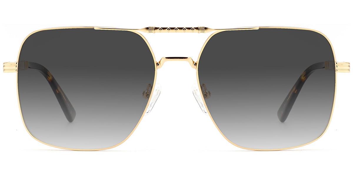 Aviator Sunglasses gold+gradient_grey_polarized