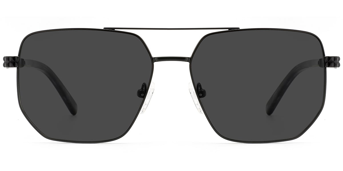 Aviator Sunglasses black+dark_grey_polarized