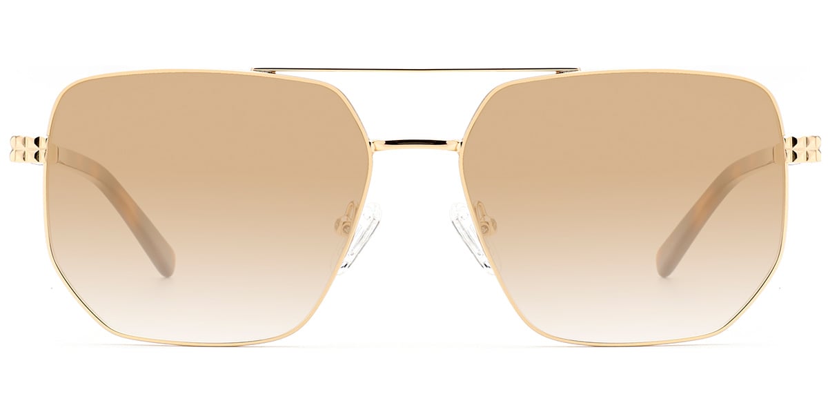 Aviator Sunglasses rose_gold+gradient_amber_polarized