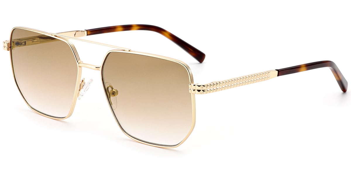 Aviator Sunglasses rose_gold+gradient_amber_polarized