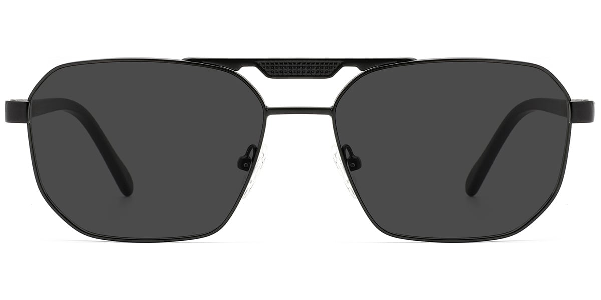 Aviator Sunglasses black+dark_grey_polarized