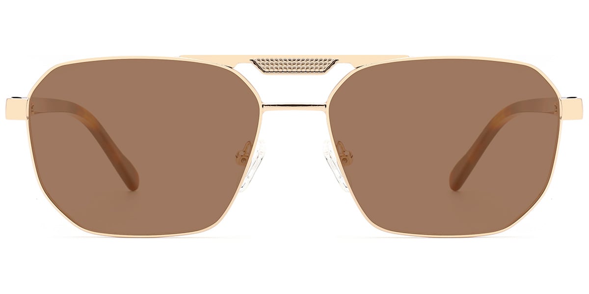 Aviator Sunglasses gold+amber_polarized
