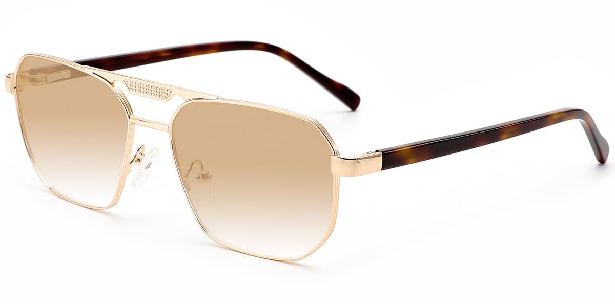 Aviator Sunglasses gold+gradient_amber_polarized