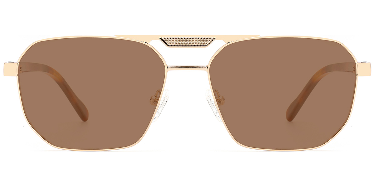 Aviator Sunglasses gold+amber_polarized