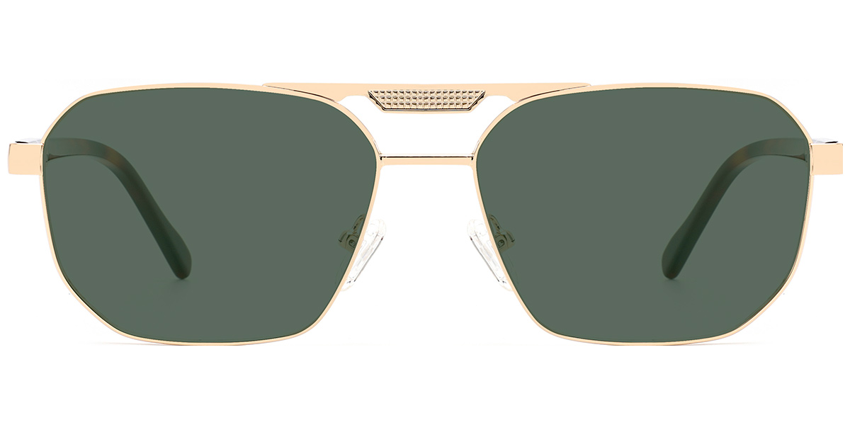 Aviator Sunglasses gold+dark_green_polarized