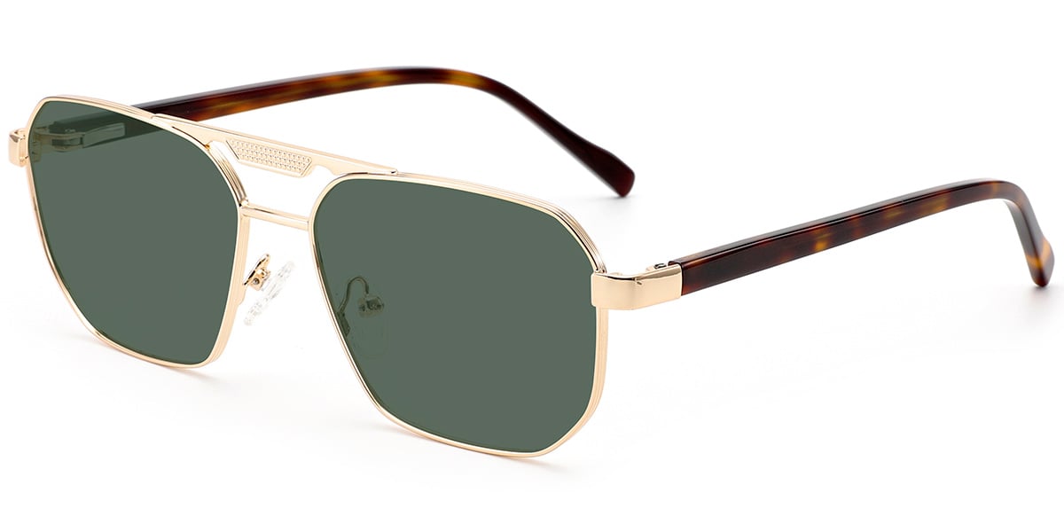 Aviator Sunglasses gold+dark_green_polarized