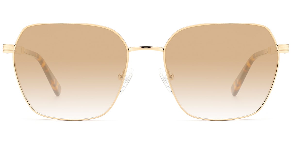 Square Sunglasses gold+gradient_amber_polarized