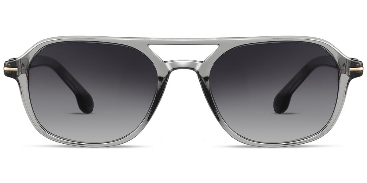 Acetate Aviator Sunglasses translucent-grey+gradient_grey_polarized