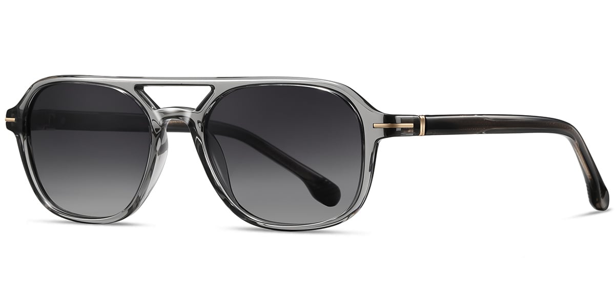 Acetate Aviator Sunglasses translucent-grey+gradient_grey_polarized