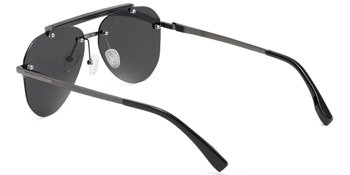 Aviator Sunglasses gun_metal+dark_grey_polarized