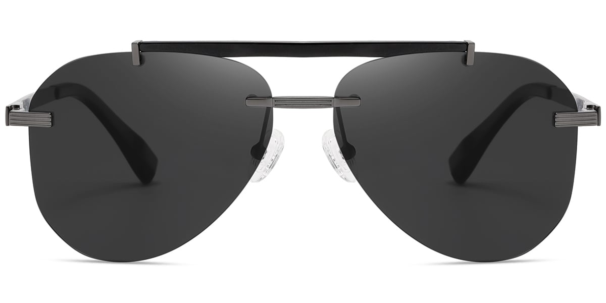 Aviator Sunglasses gun_metal+dark_grey_polarized
