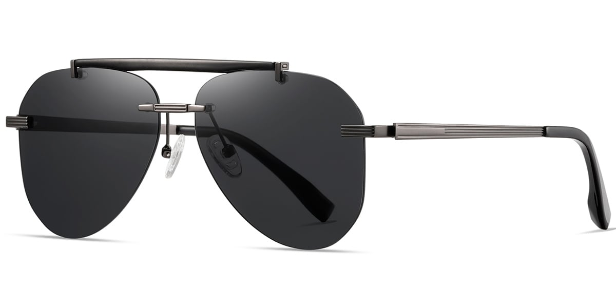 Aviator Sunglasses gun_metal+dark_grey_polarized