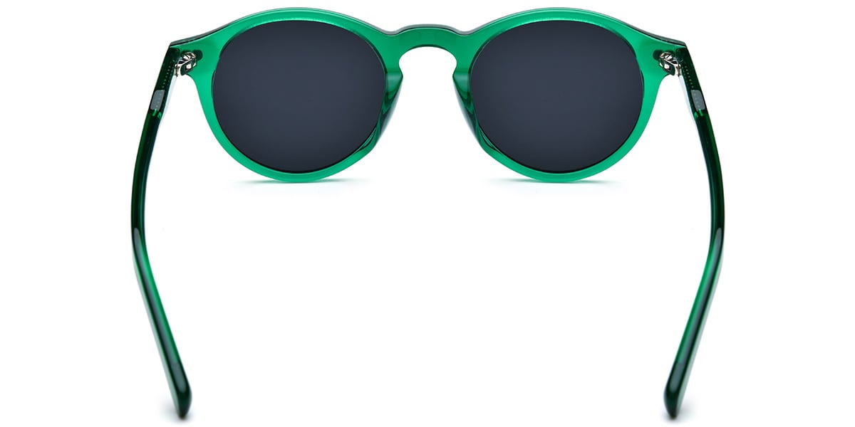 Acetate Round Sunglasses translucent-green+dark_grey_polarized