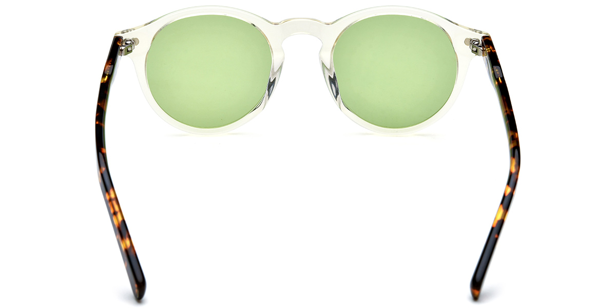 Acetate Round Sunglasses translucent-yellow+green_polarized