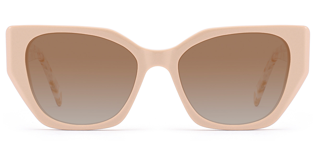 Acetate Square Sunglasses pink+gradient_amber_polarized