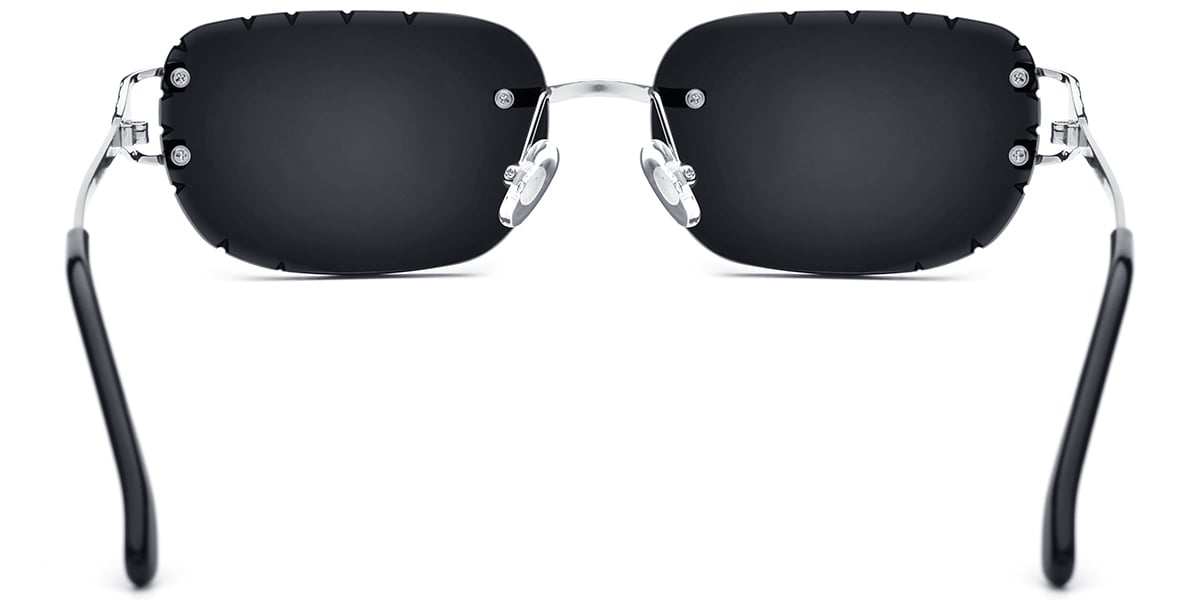 Rectangle Sunglasses silver+dark_grey