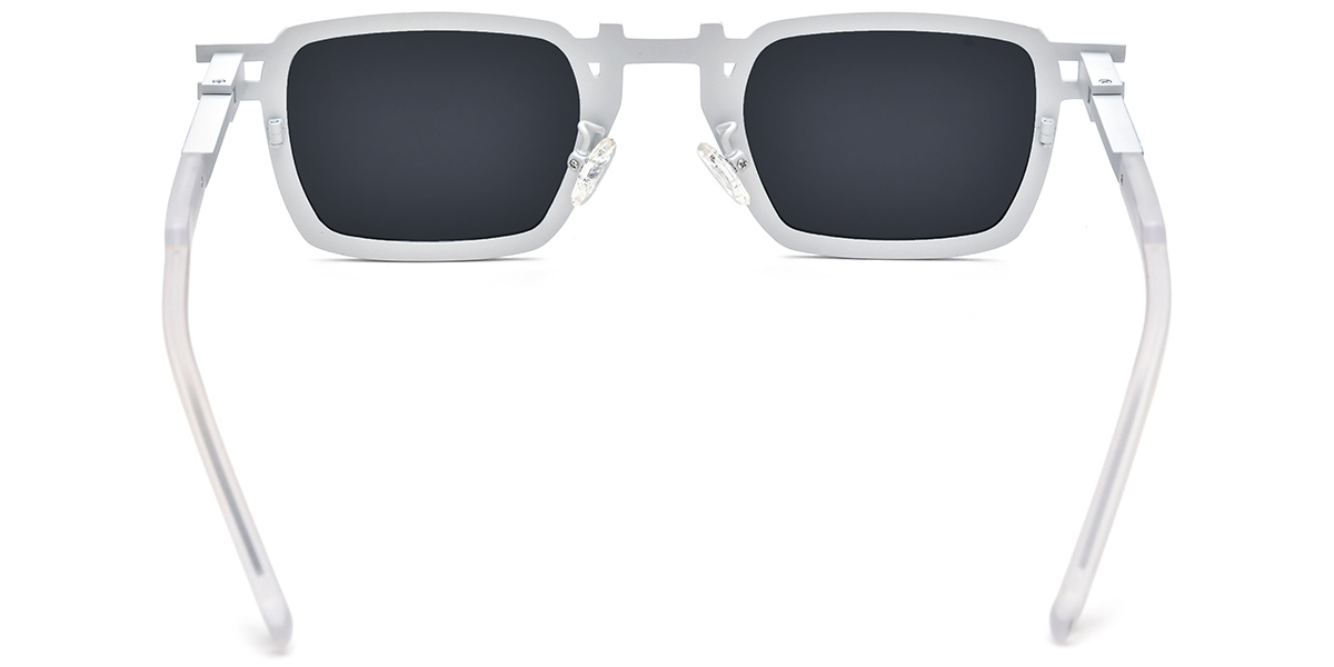 Titanium Rectangle Sunglasses multicolor+dark_grey_polarized