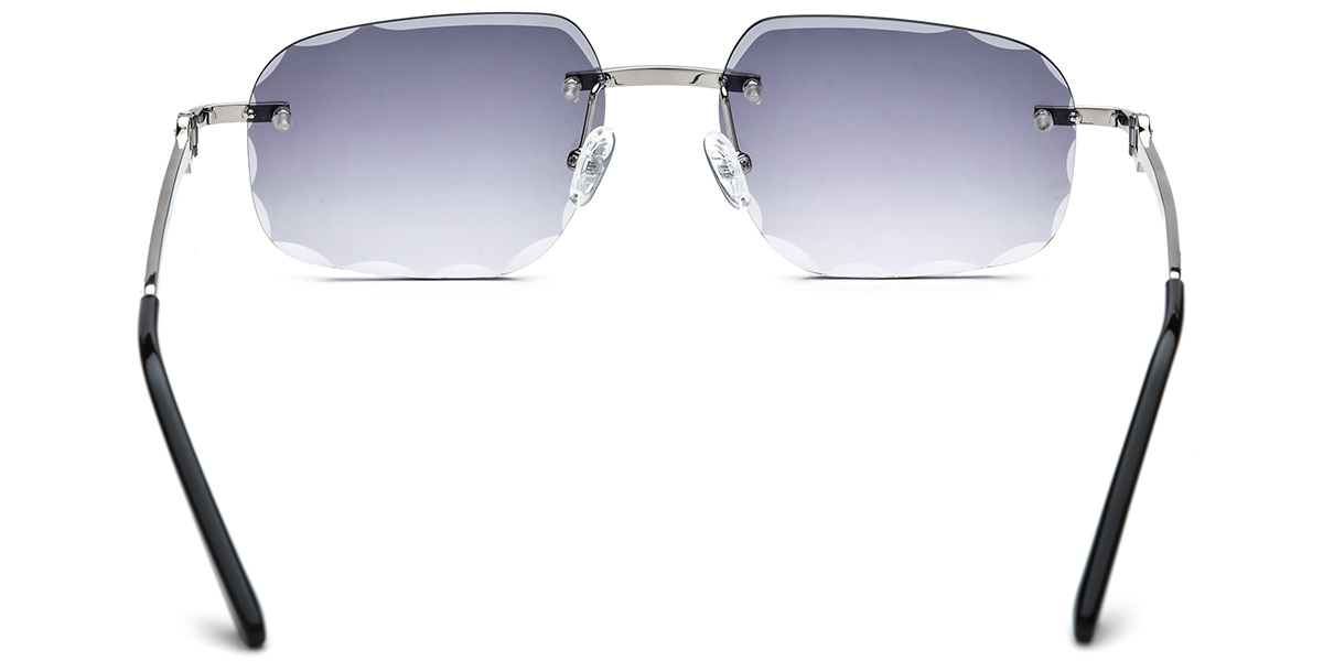 Geometric Sunglasses silver+gradient_grey