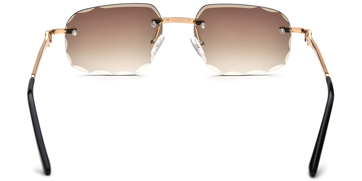 Geometric Sunglasses gold+gradient_amber