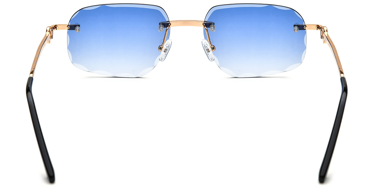 Geometric Sunglasses gold+gradient_blue