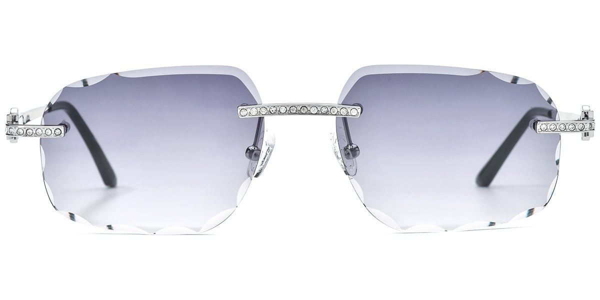 Geometric Sunglasses silver+gradient_grey