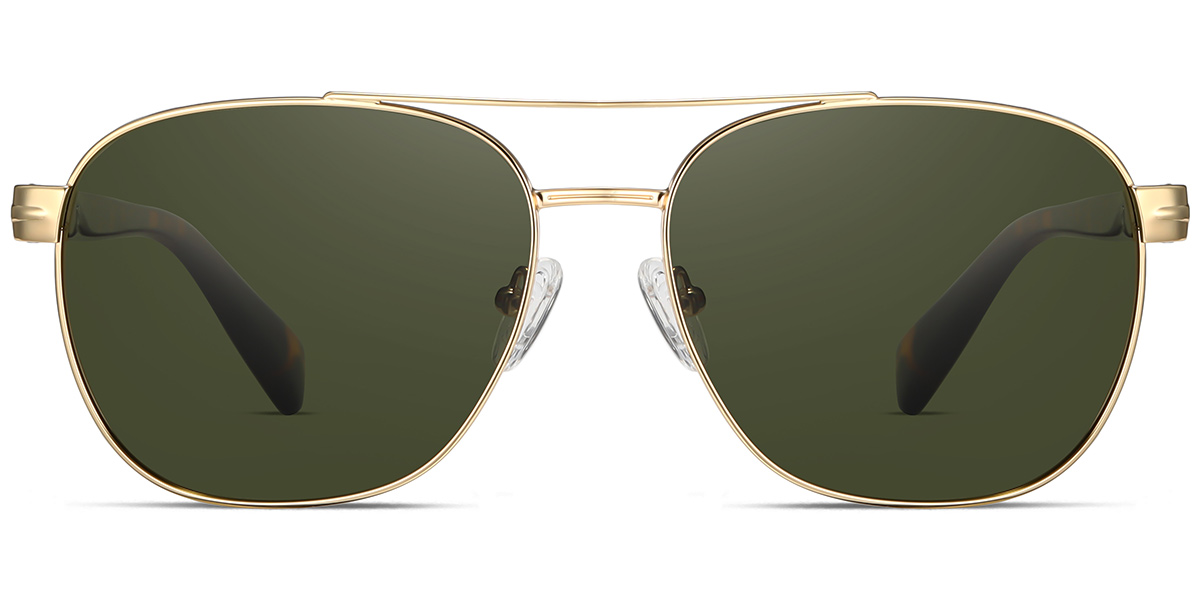 Aviator Sunglasses gold+dark_green_polarized