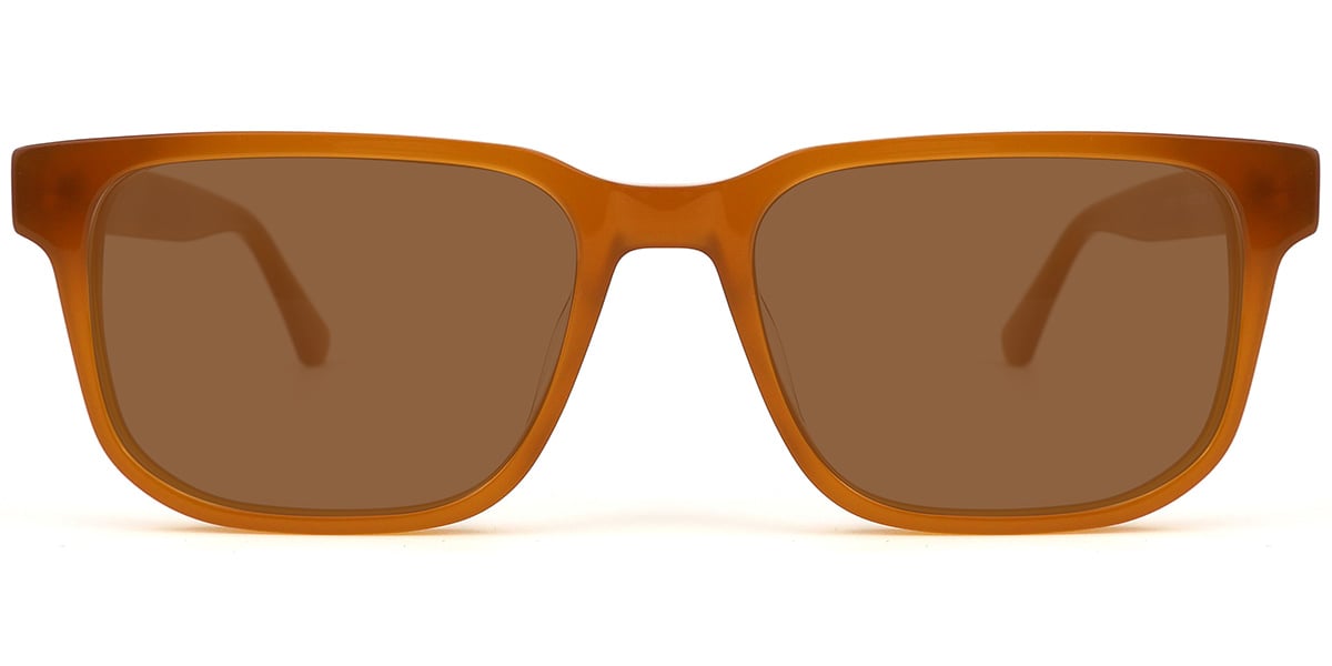 Acetate Rectangle Sunglasses brown+amber_polarized