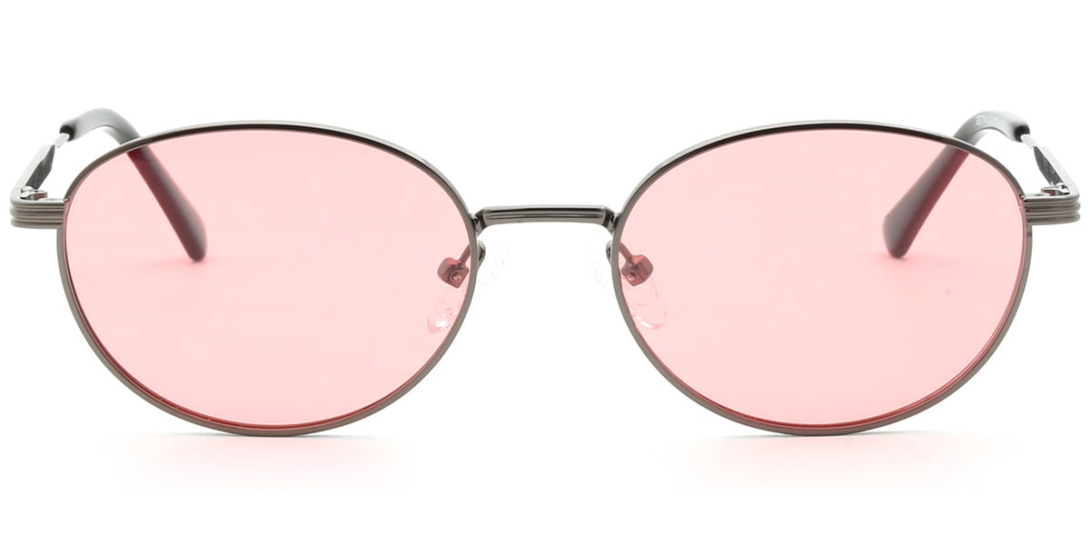 Acetate Oval Sunglasses grey+rose_polarized