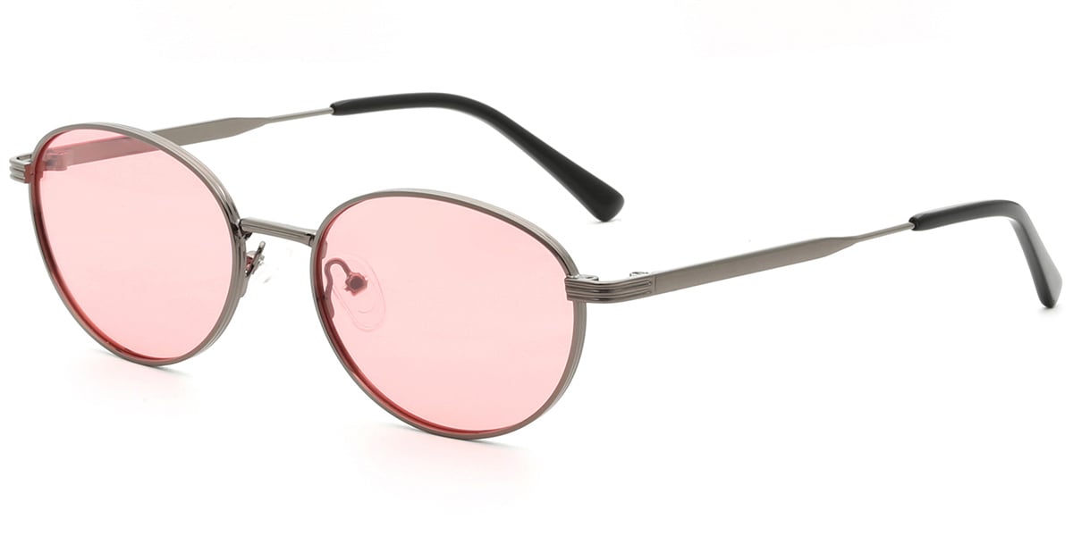 Acetate Oval Sunglasses grey+rose_polarized