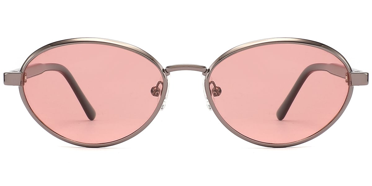 Acetate Oval Sunglasses grey+rose_polarized