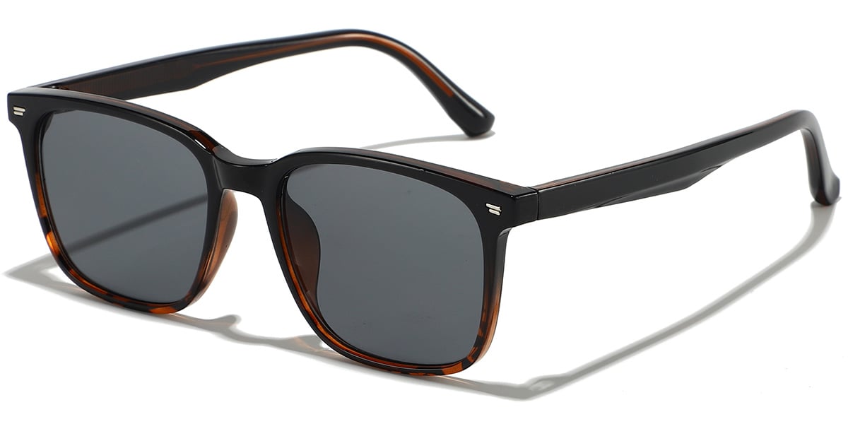 Square Sunglasses pattern-brown+dark_grey